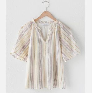 Greylin Nissa Metallic Threaded Blouse